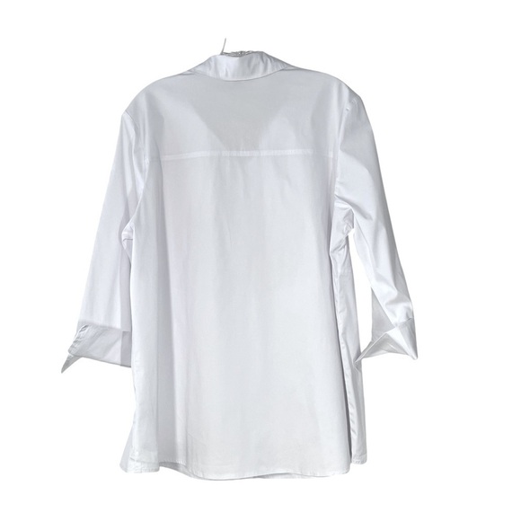 HABITAT The One White Button Down Tunic Shirt Top With Pockets Women's Size L - Picture 5 of 16